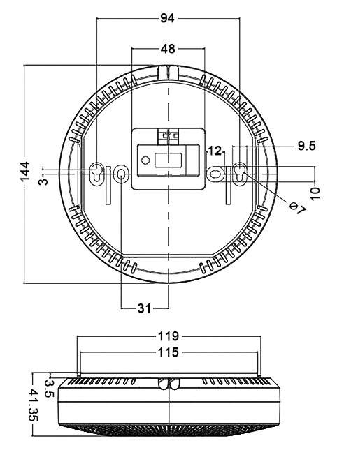 smart air quality sensor dimension
