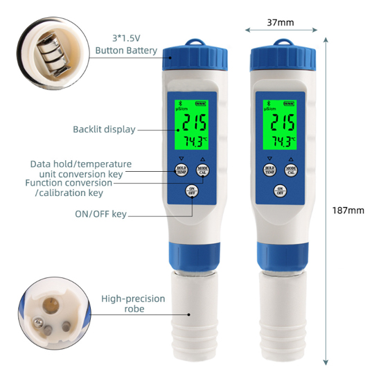 Smart water quality tester dimension