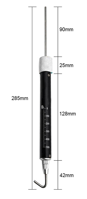 Spring pull force gauge meter size