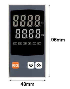 Temperature controller with timer size