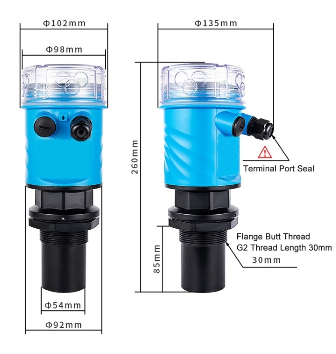 ultrasonic water tank level sensor detail