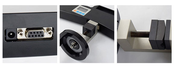 Wire rope tension force meter detail