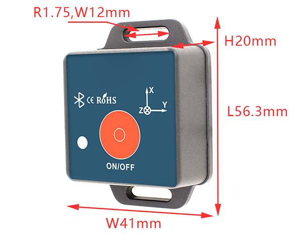 Wireless IMU sensor dimension