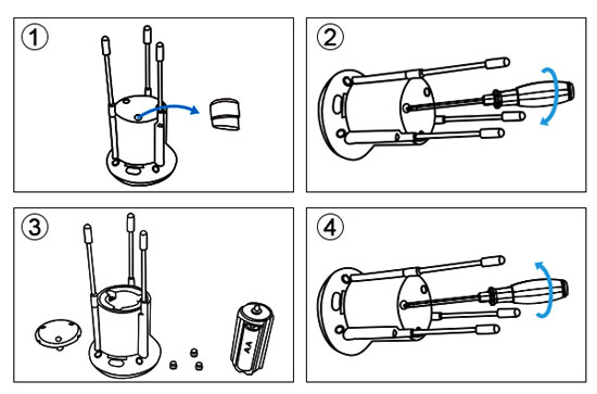 Wireless soil sensor battery replacement