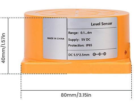 Wireless Ultrasonic Level Sensor Dimension