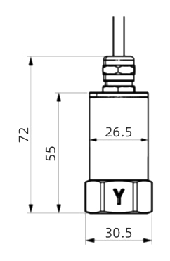 Wireless vibration sensor size wifi