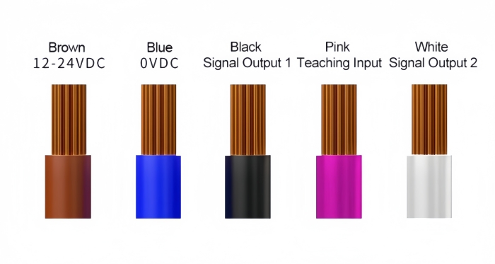 Color mark sensor wiring method