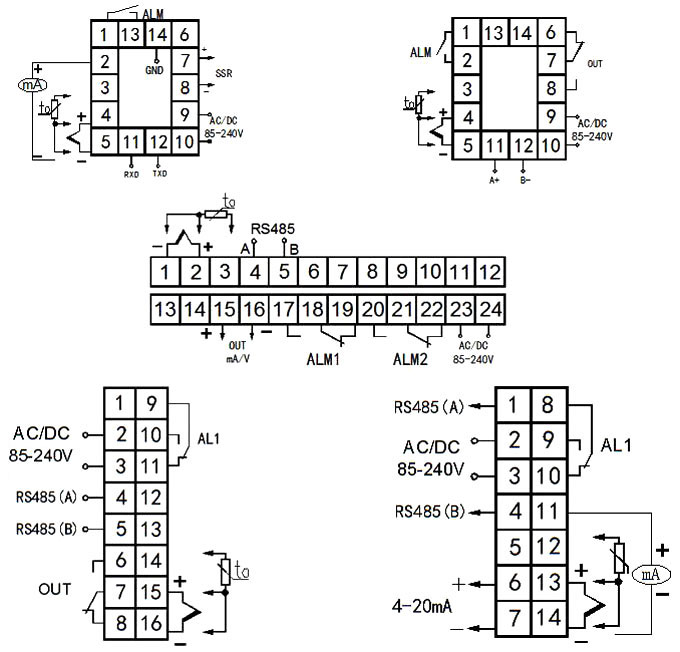 Programmable temperature controller wiring diagram