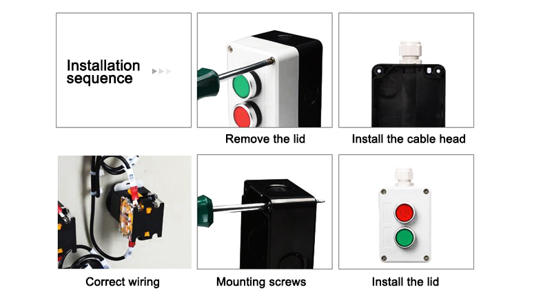 push button switch install sequence