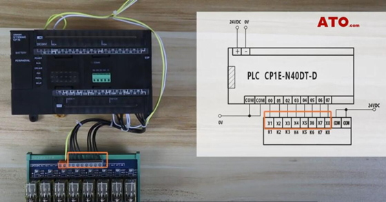 Relay module connect with PLC