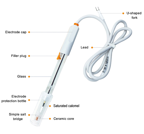 Saturated calomel reference electrode detail