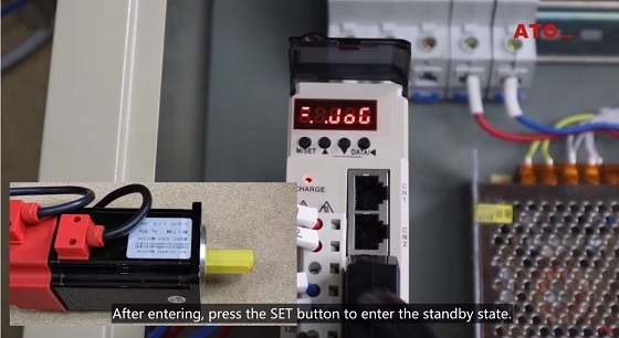 Servo motor jog test