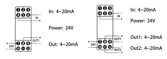 Signal isolator wiring terminal