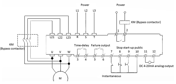 Soft starter and contactor wiring