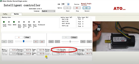 Speed change in the speed monitoring