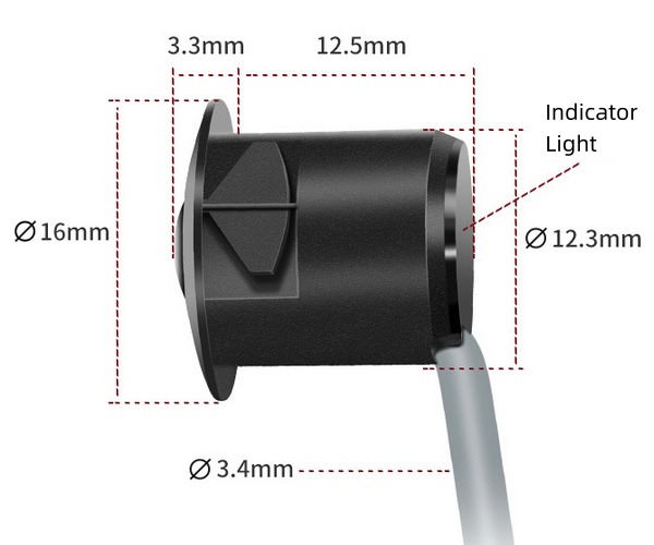 Through beam photoelectric switch dimension