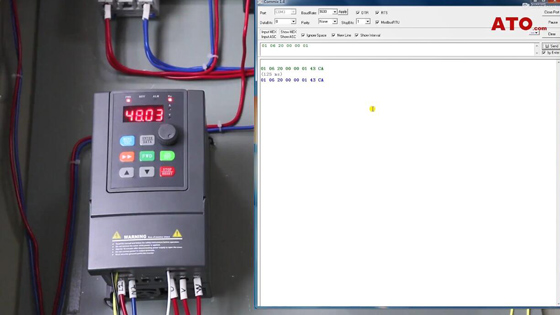 VFD modbus control