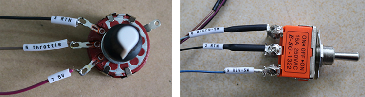 Wiring of switch and potentiometer