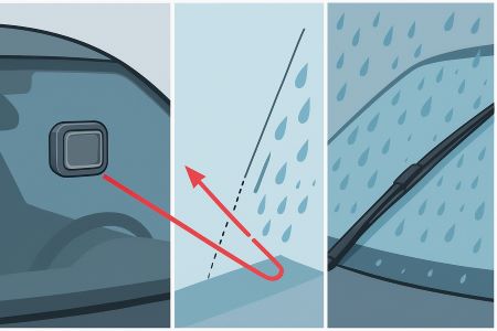 Working principle of optical rain sensor