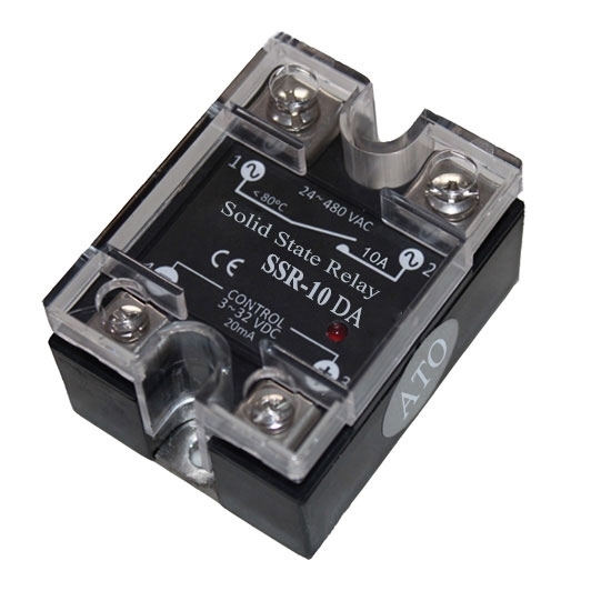 Alinan 2pcs SSR-40DA Solid State Relay DC to DC Input 3-32V DC Output 24-380V DC Single Phase Semi-Conductor Relay 
