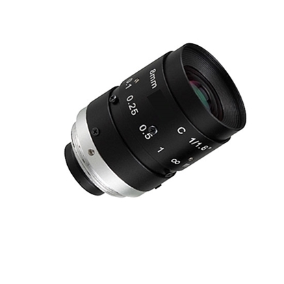 Industrial Camera Lens, Fixed Focus, 1/1.8", 8mm, F/1.4, C-Mount