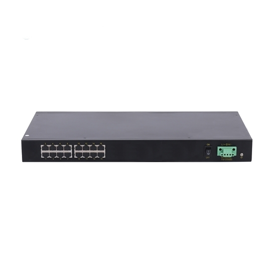 16 Port Unmanaged Industrial Switch, Layer 2, Rack Mount