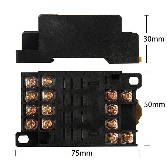Relay, 14pin 4PDT, 12V/24V/110V/220V