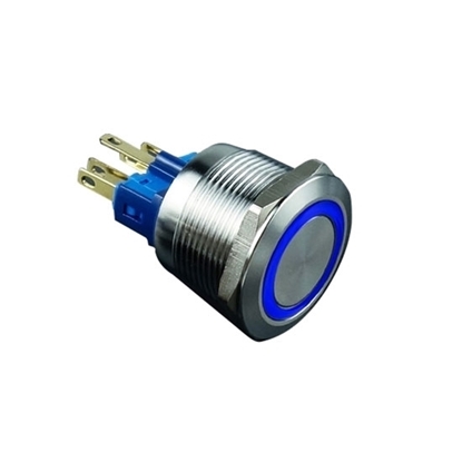 220V Momentary Push Button Switch, 1 NO + 1 NC