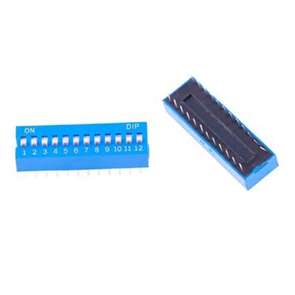 12 Position DIP Switch, 24 Pin, SPST