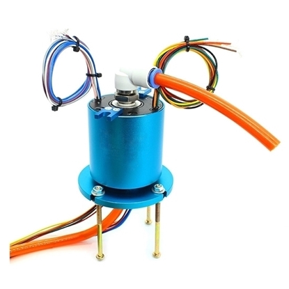 1-Passage Rotary Joint, Electrical/Pneumatic Slip Ring, M5 Thread Port