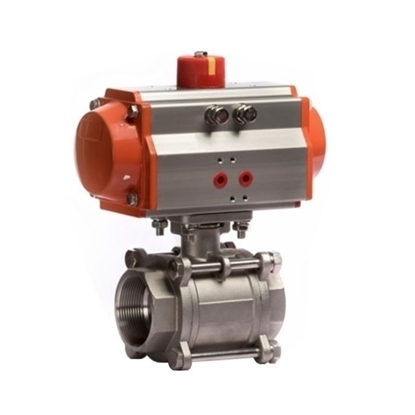 4" Pneumatic Ball Valve, 2 Way/ 3 Way