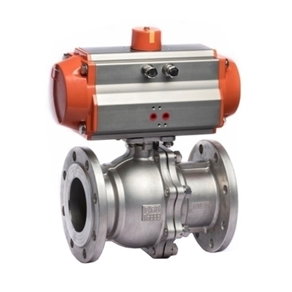 6" Pneumatic Actuated Flanged Ball Valve, 2 Way/ 3 Way