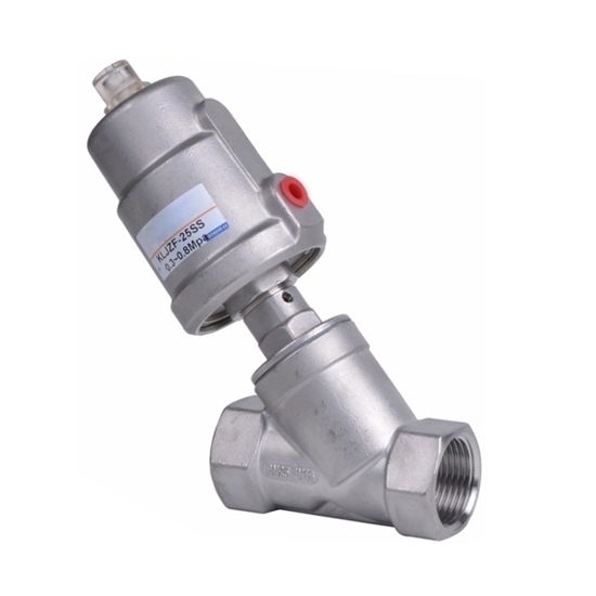 1'' N/C Single-Acting Pneumatic Air Actuated Angle Seat Valve Stainless Steel 