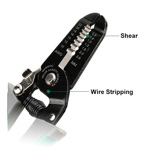 Wire Stripping Plier, 12/14/16/22 AWG