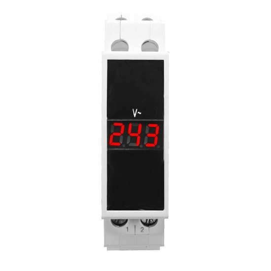 Single Phase AC Modular Voltmeter, Din Rail Mount