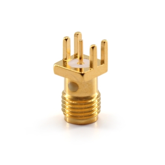 SMA Female 4 Pin RF Coaxial Connector, PCB Mount