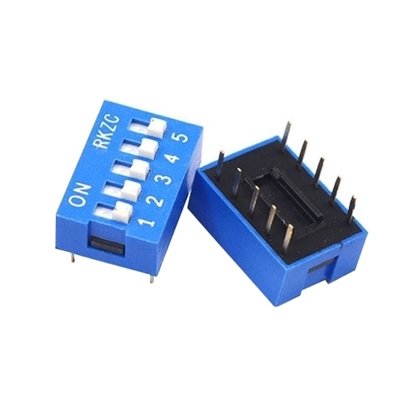 5 Position DIP Switch, 10 Pin, SPST