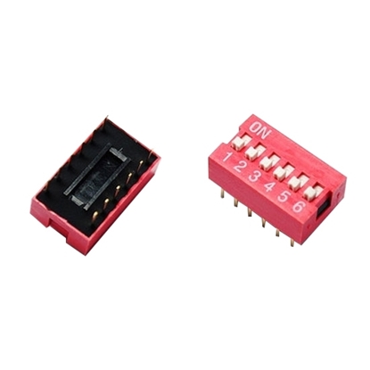 6 Position DIP Switch, 12 Pin, SPST