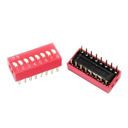 8 Position DIP Switch, 16 Pin, SPST