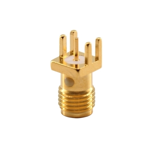 SMA Female 4 Pin RF Coaxial Connector, PCB Mount