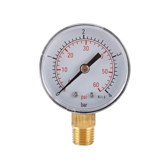 0~15 psi Pressure Gauge for Water/Air/Oil/Hydraulic, 0 to 1 bar