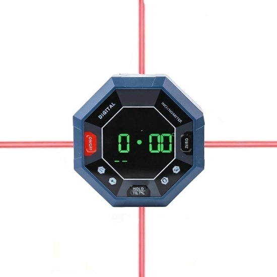 Portable Digital Magnetic Inclinometer, Four-sided Laser