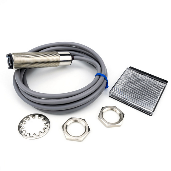 M18 Photoelectric Switch Sensor, Retro Reflective, 2m