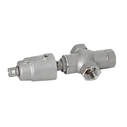 3/4" Pneumatic Angle Seat Valve, 3 Way