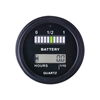 Car battery indicator with hour meter