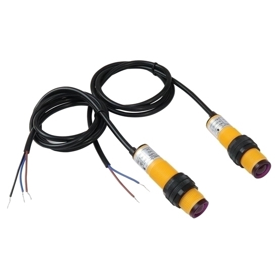 M18 Photoelectric Switch Sensor, Through Beam, DC 12V-24V, NPN, NO