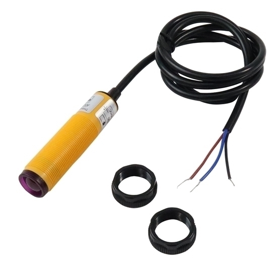 M18 Photoelectric Switch Sensor, Through Beam, DC 12V-24V, NPN, NO ...