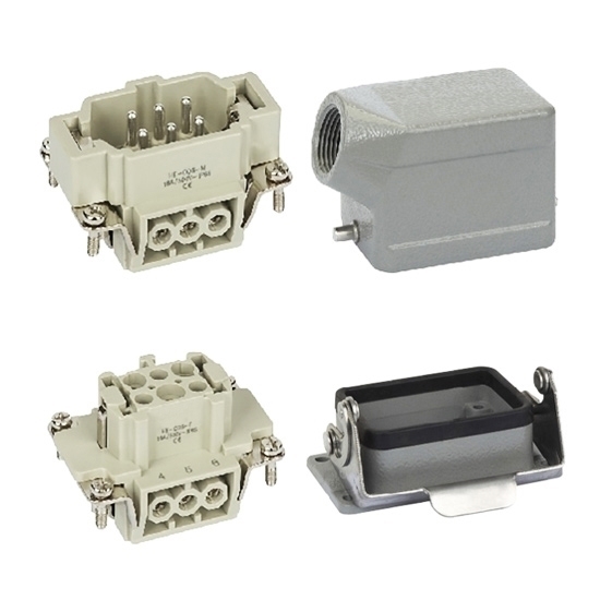 Heavy Duty Connector, 6 Pin, AC 500V / 16A