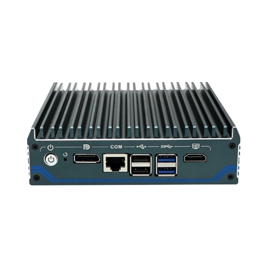 Fanless Industrial PC, Quad Core, 4*2.5G LAN, DDR4 16GB, HDMI DP