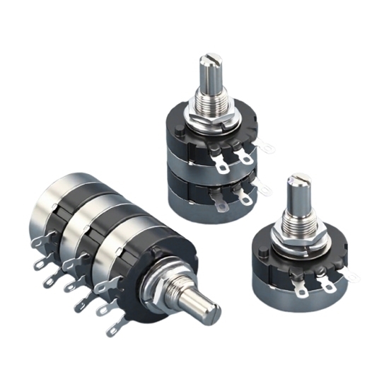 Multi Gang Potentiometer, Dual Gang/Triple Gang/Quad Gang
